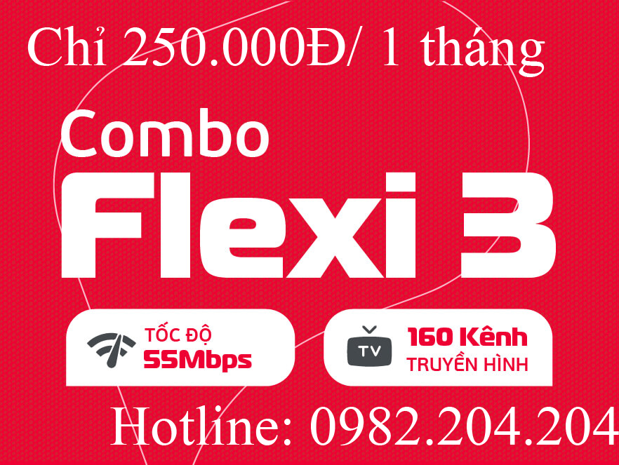 Lắp đặt internet Viettel 2021 gói combo flexi 3