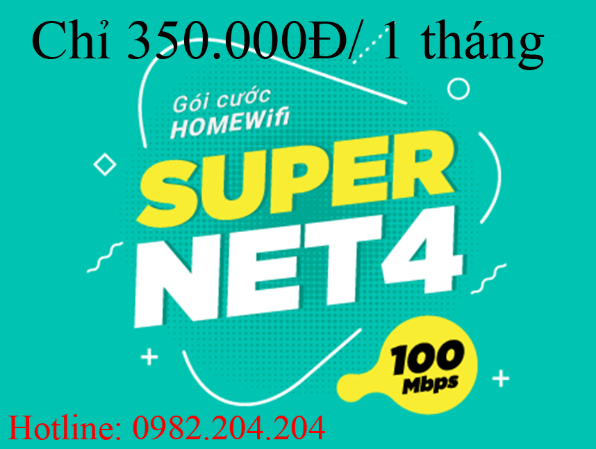 Gói home wifi supernet 4 Viettel