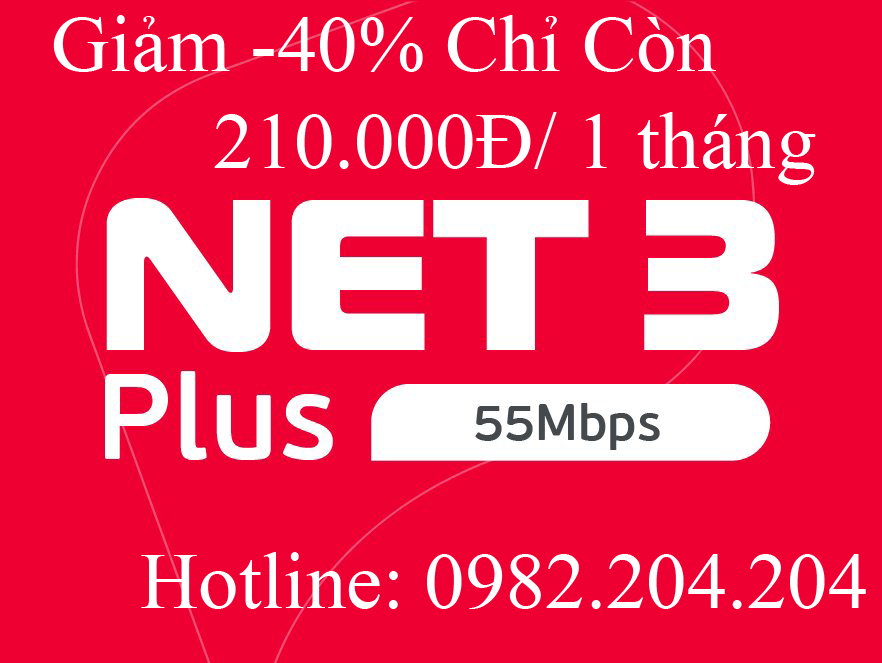 Gói wifi net 3 plus viettel