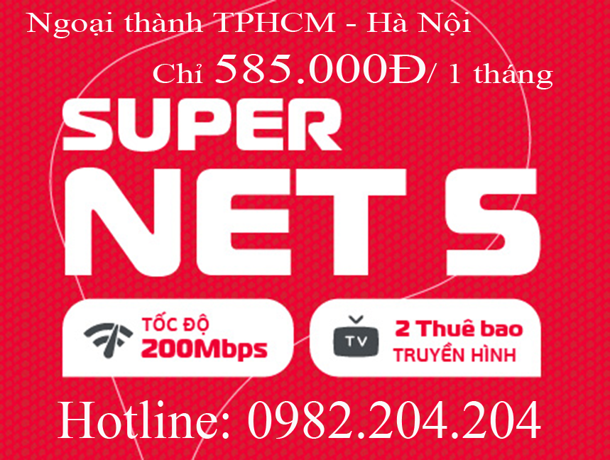 supernet 5 Viettel ngoại thành TPHCM