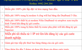 Dịch Vụ Mạng Internet Cáp Quang Wifi Viettel Tại Phú Yên