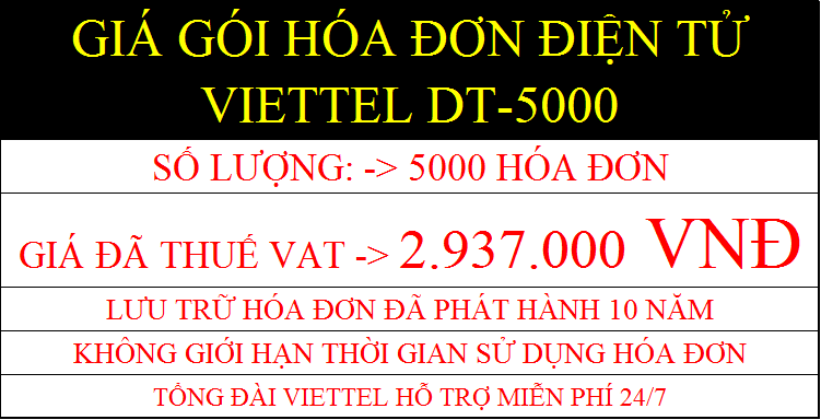 Hóa đơn điện tử Viettel Gói DT-5000